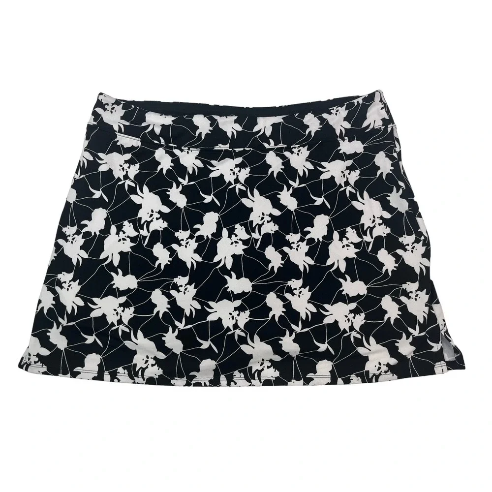 Tranquility by Colorado Clothing Womens Large Floral Elastic Waist Skirt Skort - Picture 1 of 16
